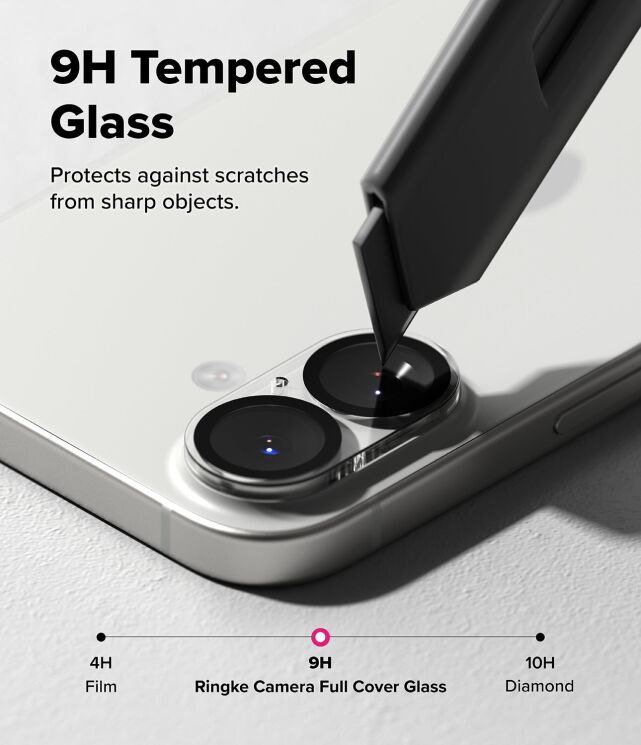 Комплект защитных стекол Ringke Camera Full Cover Glass для iPhone 17 (8800328812369) - Black: фото 8 из 10