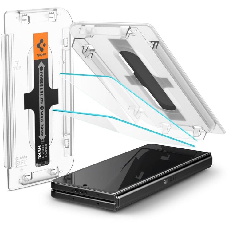 Комплект защитных стекол Spigen (SGP) Screen Protector EZ Fit Glas.tR для Samsung Galaxy Fold 5: фото 1 из 15