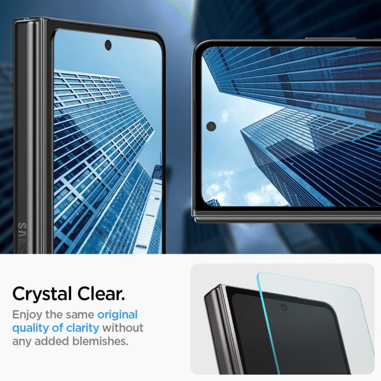 Комплект защитных стекол Spigen (SGP) Screen Protector EZ Fit Glas.tR для Samsung Galaxy Fold 5: фото 13 из 15