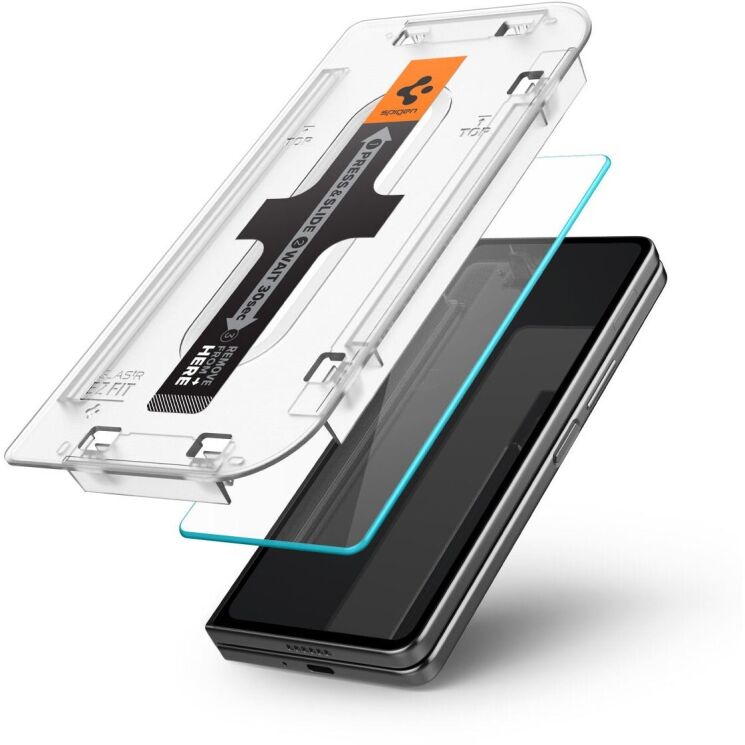 Комплект защитных стекол Spigen (SGP) Screen Protector EZ Fit Glas.tR для Samsung Galaxy Fold 5: фото 2 из 15
