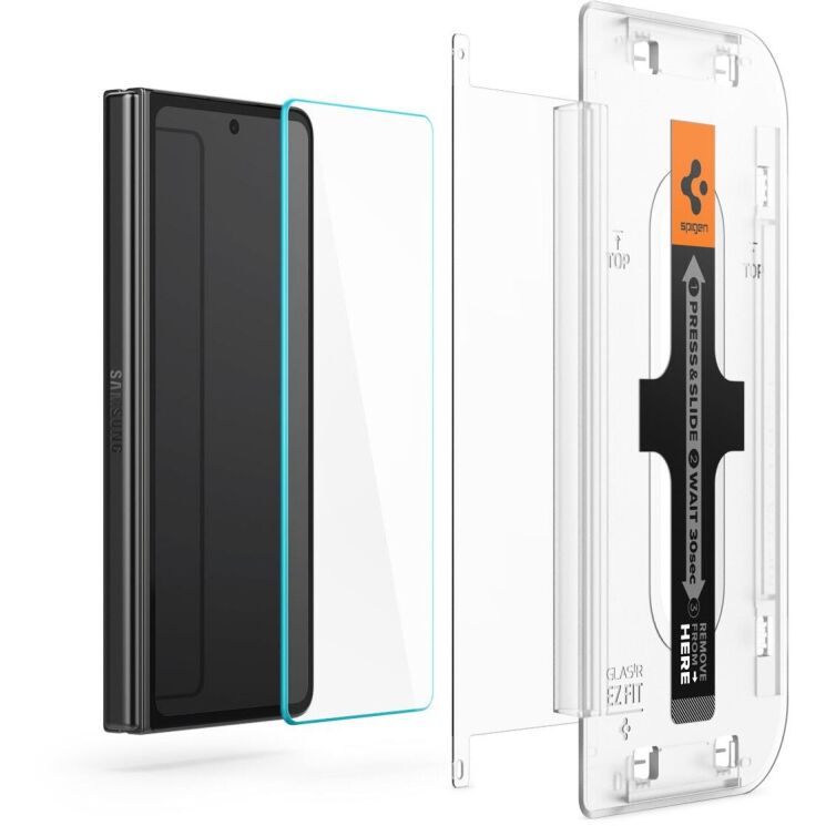Комплект защитных стекол Spigen (SGP) Screen Protector EZ Fit Glas.tR для Samsung Galaxy Fold 5: фото 4 из 15