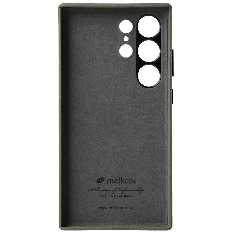 Кожаный чехол MELKCO Classic Case для Samsung Galaxy S24 Ultra (S928) - Grey: фото 3 из 6