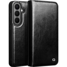 Кожаный чехол QIALINO Classic Case для Samsung Galaxy S26 FE - Black: фото 1 из 7