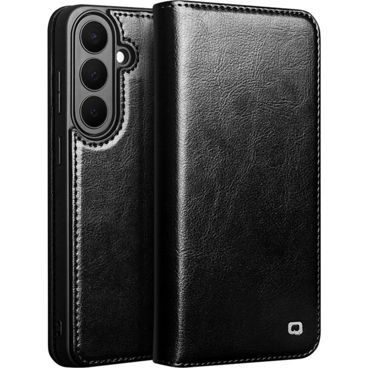 Кожаный чехол QIALINO Classic Case для Samsung Galaxy S26 FE - Black (412771B) Кожаный чехол QIALINO Classic Case для Samsung Galaxy S26 FE - Black: фото 1 из 7