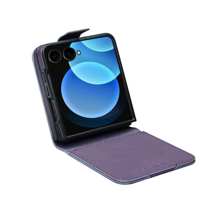 Шкіряний чохол QIALINO Wallet Case (FF) для Samsung Galaxy Flip 8 - Purple (423535V) Шкіряний чохол QIALINO Wallet Case (FF) для Samsung Galaxy Flip 8 - Purple: фото 3 з 11