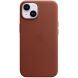 Оригинальный чехол Leather Case with MagSafe для Apple iPhone 14 (MPP73) - Umber (304594Z). Фото 2 из 7