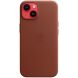 Оригинальный чехол Leather Case with MagSafe для Apple iPhone 14 (MPP73) - Umber (304594Z). Фото 5 из 7
