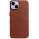 Оригинальный чехол Leather Case with MagSafe для Apple iPhone 14 (MPP73) - Umber (304594Z). Фото 1 из 7