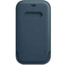 Оригинальный чехол Leather Sleeve MagSafe для Apple iPhone 12 / 12 Pro (MHYD3) - Baltic Blue: фото 1 из 4