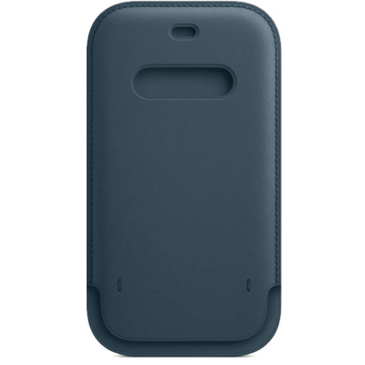 Оригинальный чехол Leather Sleeve MagSafe для Apple iPhone 12 / 12 Pro (MHYD3) - Baltic Blue: фото 1 из 4