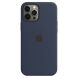 Оригинальный чехол MagSafe Silicone Case для Apple iPhone 12 Pro Max (MHLD3ZE/A) - Deep Navy (253492L). Фото 3 из 5