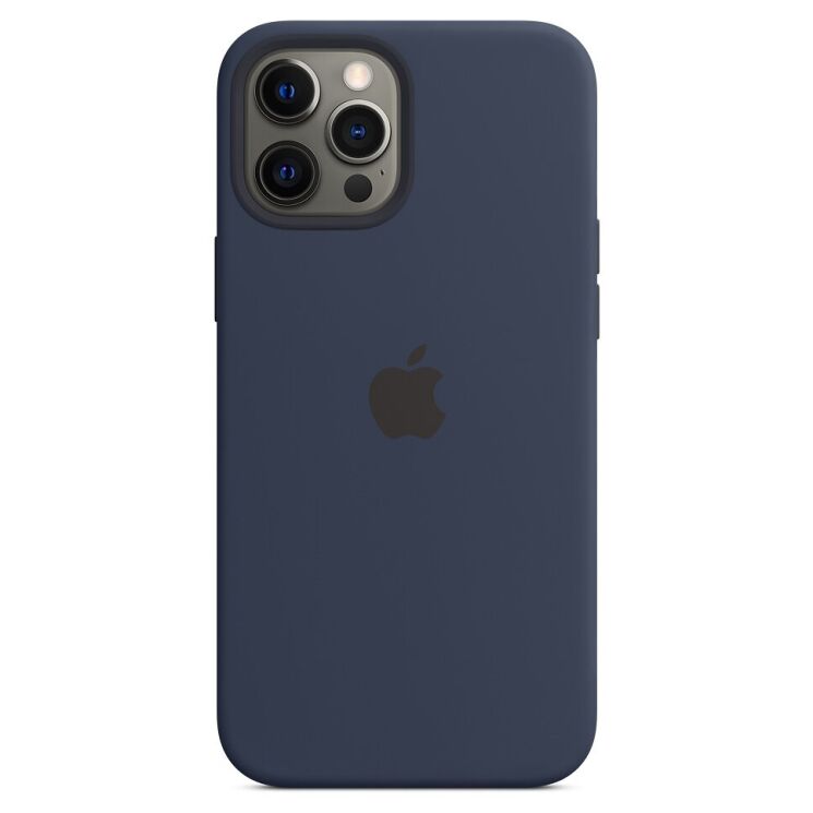 Оригинальный чехол MagSafe Silicone Case для Apple iPhone 12 Pro Max (MHLD3ZE/A) - Deep Navy: фото 3 из 5