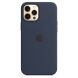 Оригинальный чехол MagSafe Silicone Case для Apple iPhone 12 Pro Max (MHLD3ZE/A) - Deep Navy (253492L). Фото 2 из 5