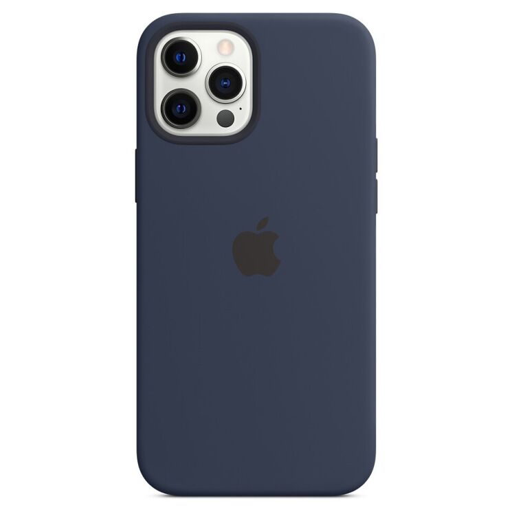 Оригинальный чехол MagSafe Silicone Case для Apple iPhone 12 Pro Max (MHLD3ZE/A) - Deep Navy: фото 4 из 5