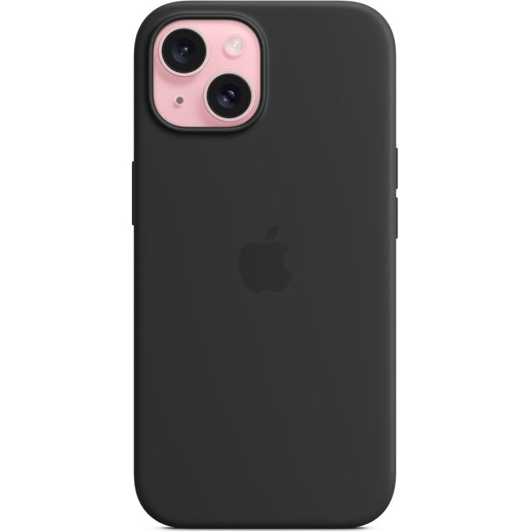 Оригинальный чехол Silicone Case with MagSafe для Apple iPhone 15 (MT0J3) - Black: фото 1 из 5