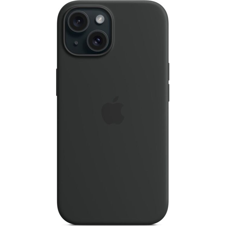 Оригинальный чехол Silicone Case with MagSafe для Apple iPhone 15 (MT0J3) - Black: фото 2 из 5