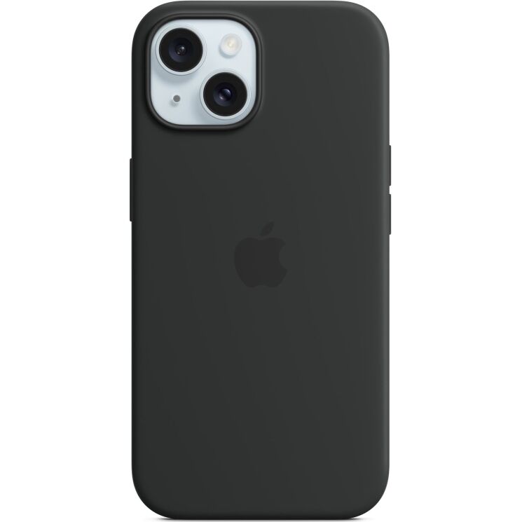 Оригинальный чехол Silicone Case with MagSafe для Apple iPhone 15 (MT0J3) - Black: фото 3 из 5