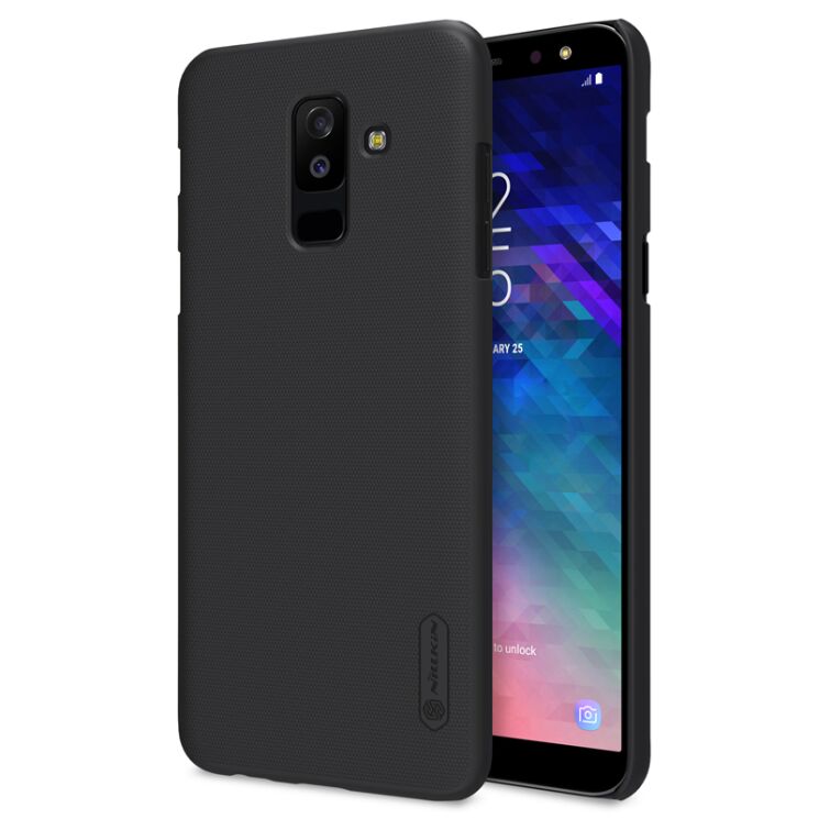 Пластиковый чехол NILLKIN Frosted Shield для Samsung Galaxy A6+ 2018 (A605) - Black: фото 1 из 16