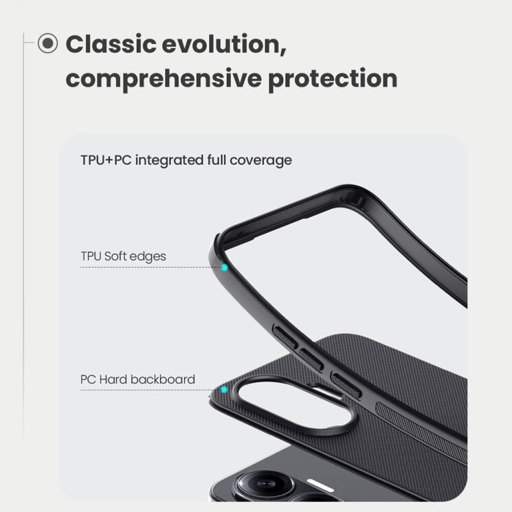 Пластиковый чехол NILLKIN Frosted Shield Pro для Xiaomi Poco F7 - Black: фото 9 из 10