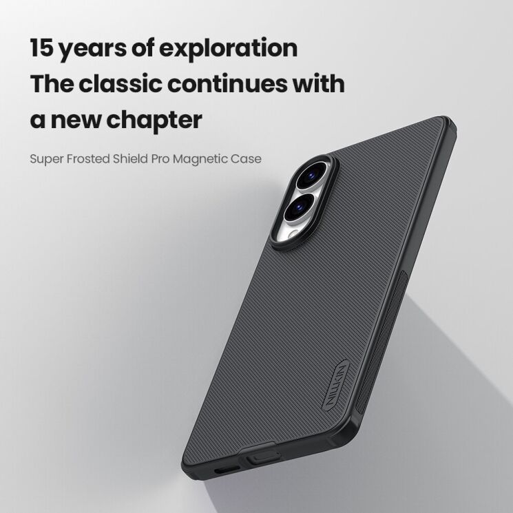 Пластиковий чохол NILLKIN Frosted Shield Pro Magnetic для Samsung Galaxy S25 Edge (S937) - Black: фото 7 з 21