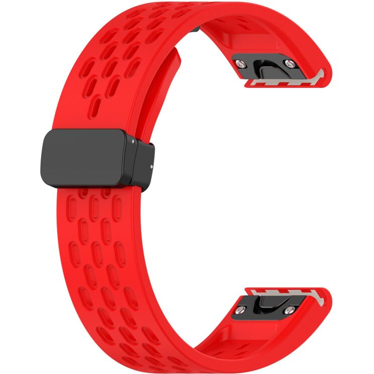 Ремінець Deexe Astra Strap для годинників Garmin з шириною кріплення QuickFit 20mm - Red: фото 2 з 9