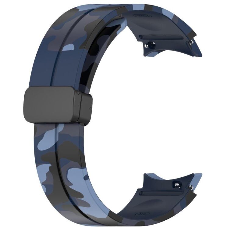 Ремешок Deexe Camo Silicone для Samsung Galaxy Watch 4 / 4 Classic / 5 / 5 Pro - Midnight Blue: фото 2 из 6