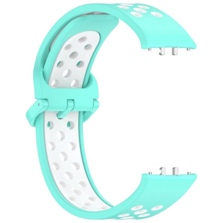 Ремінець Deexe Dot Color для Samsung Galaxy Fit 3 - Teal / White: фото 4 з 7