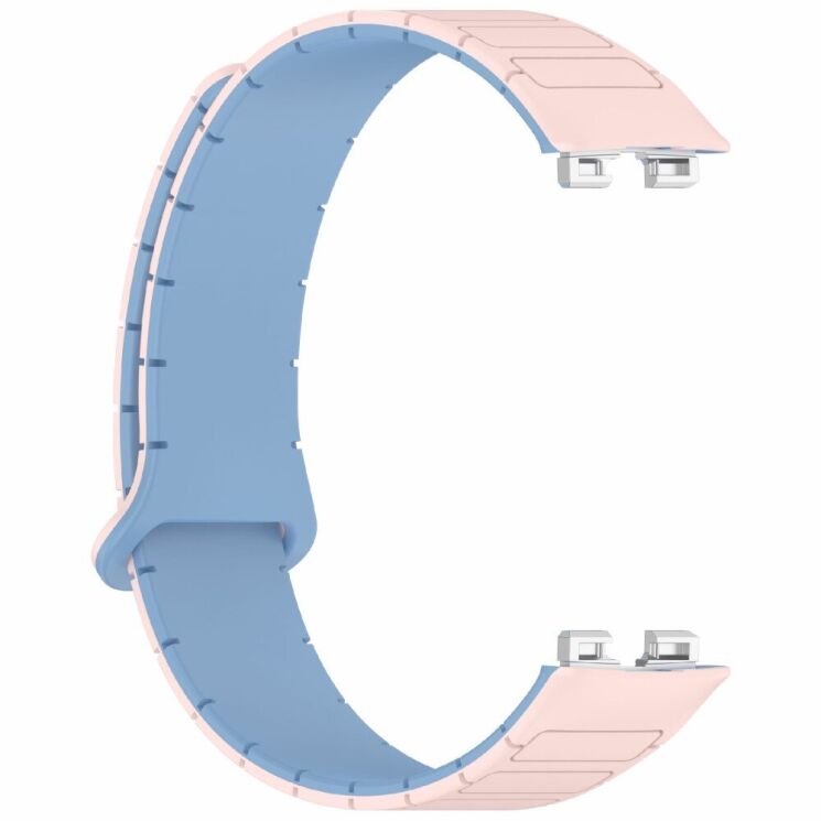 Ремешок Deexe Flexible Fit для Huawei Band 8 / 9 / 10 - Pink / Blue: фото 4 из 6