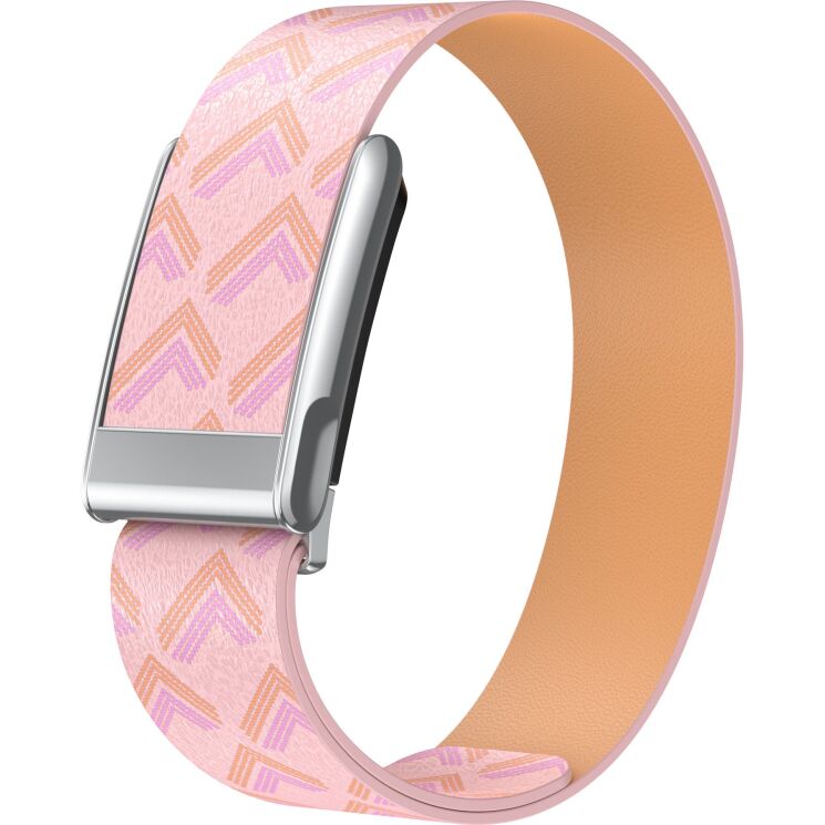 Ремешок Deexe Leather Pattern для WHOOP 5.0 / MG - Pink: фото 1 из 8