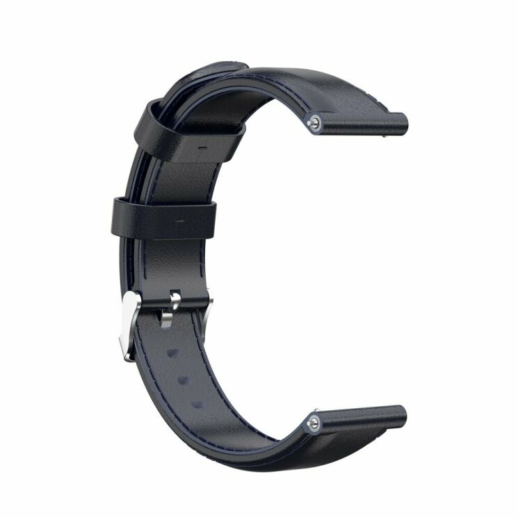 Ремешок Deexe Leather Strap для Xiaomi Mi Watch (Chinese) - Navy Blue: фото 3 из 6