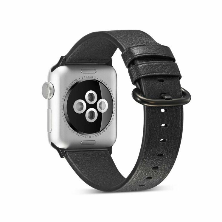 Ремінець Deexe Leather Style для Apple Watch 42 (Series 10) / 41 / 40 / SE 40 / 38 - Black: фото 2 з 4