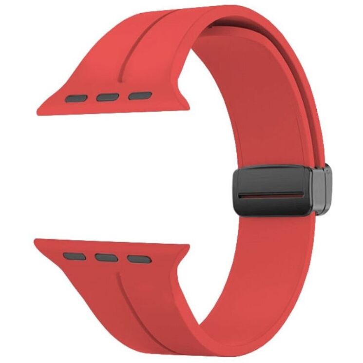 Ремінець Deexe Magnetic Braselet для Apple Watch 42 (Series 10) / 41 / 40 / SE 40 / 38 - Red: фото 2 з 8