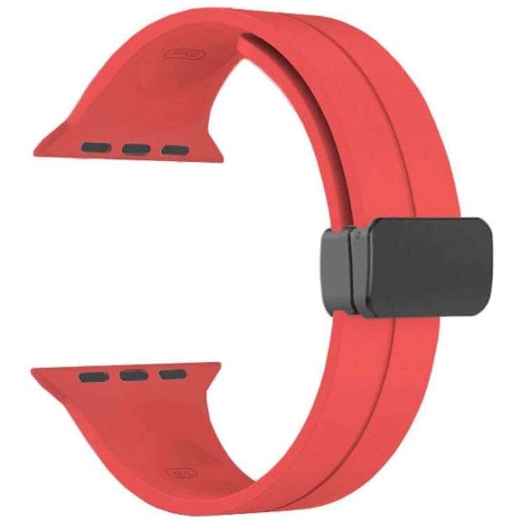 Ремінець Deexe Magnetic Braselet для Apple Watch 42 (Series 10) / 41 / 40 / SE 40 / 38 - Red: фото 4 з 8