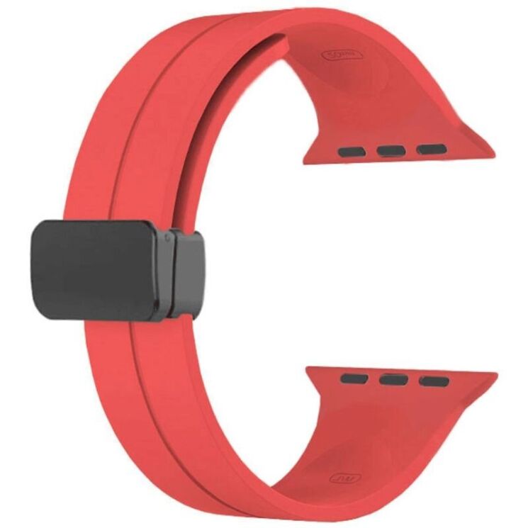 Ремінець Deexe Magnetic Braselet для Apple Watch 42 (Series 10) / 41 / 40 / SE 40 / 38 - Red: фото 5 з 8