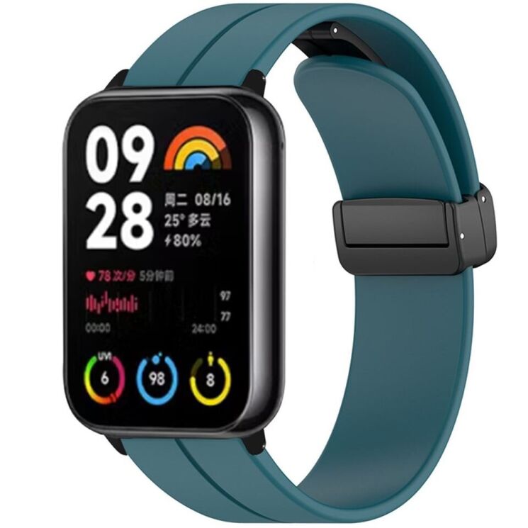 Ремешок Deexe Magnetic Braselet для Xiaomi Redmi Watch 4 / Mi Smart Band 8 Pro / Band 9 Pro - Rock Cyan: фото 1 из 3