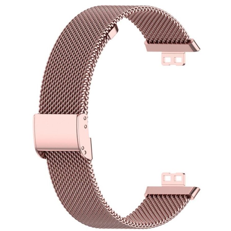 Ремінець Deexe Milanese Bracelet для Huawei Watch Fit - Rose Pink: фото 3 з 12