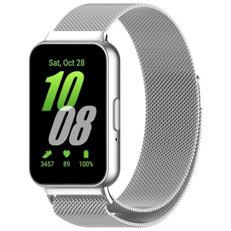 Ремешок Deexe Milanese Loop для Samsung Galaxy Fit 3 - Silver: фото 1 из 7