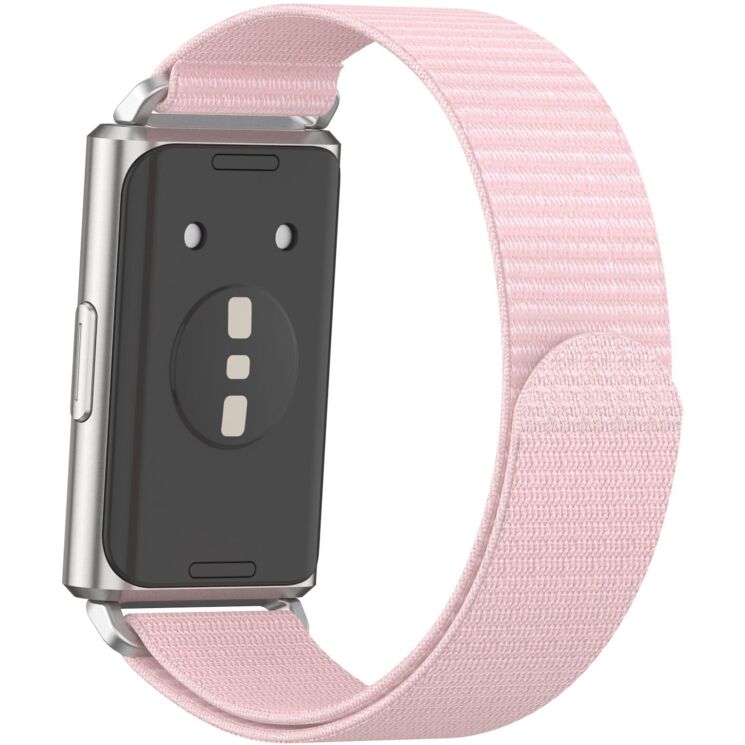 Ремешок Deexe Nylon Loop для Huawei Band 11 Pro / Band 11 - Pink: фото 1 из 5