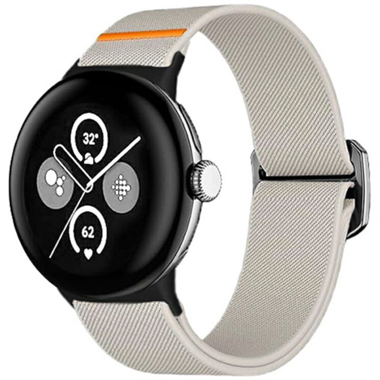 Ремешок Deexe Orbit Flex для Google Pixel Watch / Watch 2 / Watch 3 (41mm) - Starlight: фото 2 из 4