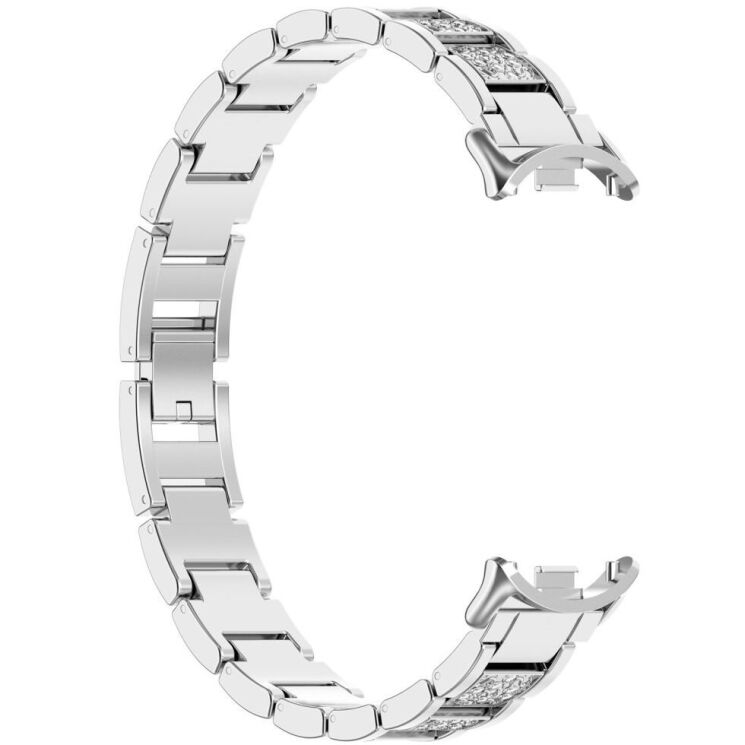 Ремешок Deexe Shine Fit для Xiaomi Mi Smart Band 8 / 9 - Silver: фото 4 из 9