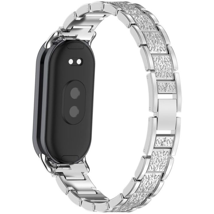 Ремешок Deexe Shine Fit для Xiaomi Mi Smart Band 8 / 9 - Silver: фото 1 из 9