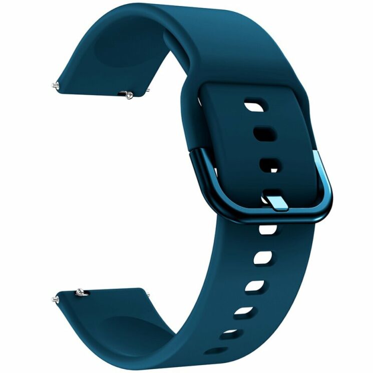 Ремешок Deexe Soft Silicone для часов с шириной крепления 22мм - Dark Blue: фото 3 из 4