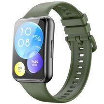 Ремешок Deexe Soft Silicone для Huawei Watch Fit 2 - Army Green: фото 1 из 6