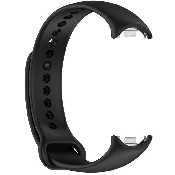 Ремешок Deexe Soft Silicone для Xiaomi Mi Smart Band 8 / 9 - Black: фото 4 из 5