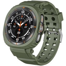 Ремешок Deexe Solid Color для Samsung Galaxy Watch Ultra (47mm) - Army Green: фото 1 из 8