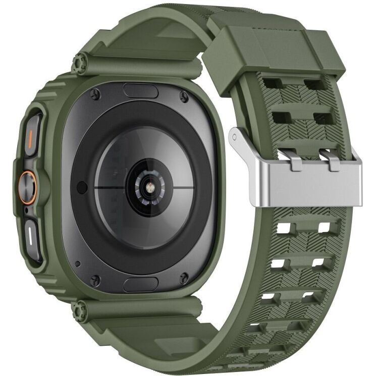 Ремешок Deexe Solid Color для Samsung Galaxy Watch Ultra (47mm) - Army Green: фото 2 из 8