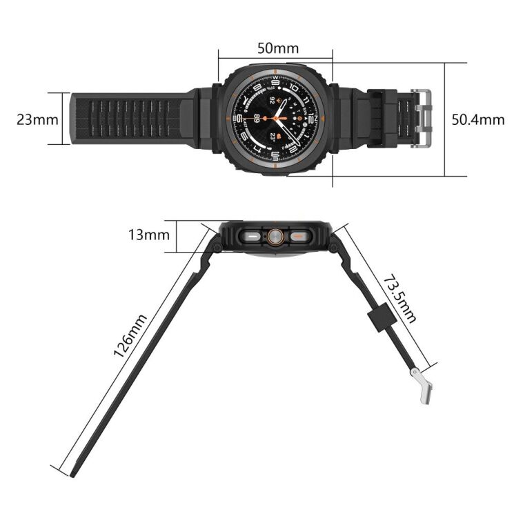 Ремешок Deexe Solid Color для Samsung Galaxy Watch Ultra (47mm) - Army Green: фото 8 из 8