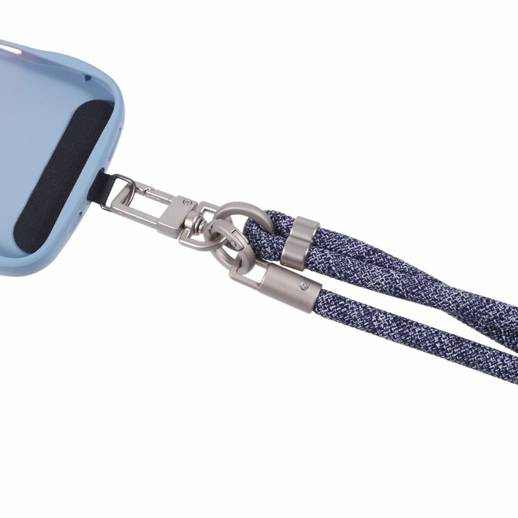 Ремінець для смартфона Deexe Crossbody Strap - Blue / White (983028LW) Ремінець для смартфона Deexe Crossbody Strap - Blue / White: фото 3 з 5