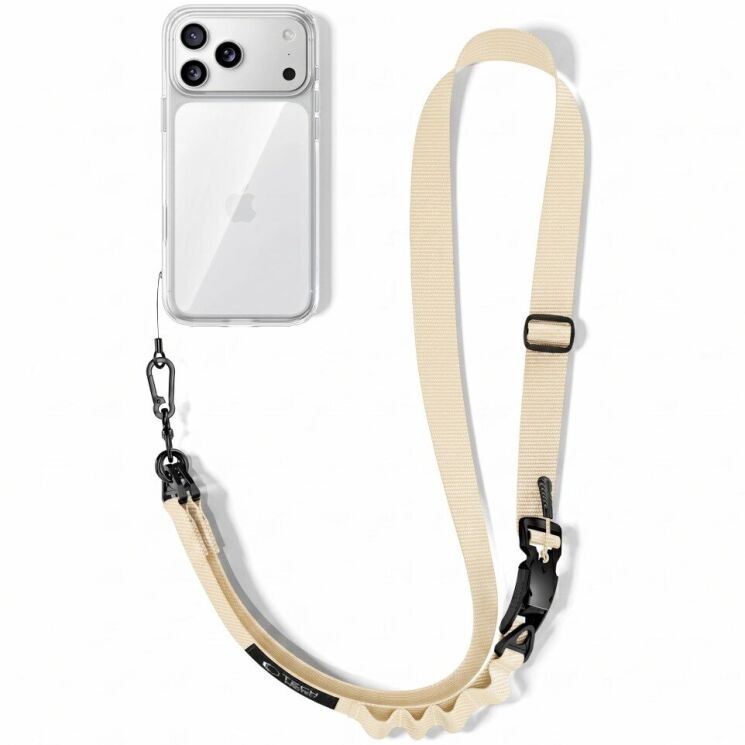 Ремешок для смартфона Tech-Protect C9S Rope Crossbody - Beige (983018E) Ремешок для смартфона Tech-Protect C9S Rope Crossbody - Beige: фото 4 из 8