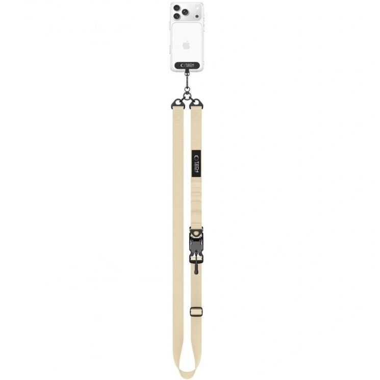 Ремешок для смартфона Tech-Protect C9S Rope Crossbody - Beige (983018E) Ремешок для смартфона Tech-Protect C9S Rope Crossbody - Beige: фото 3 из 8